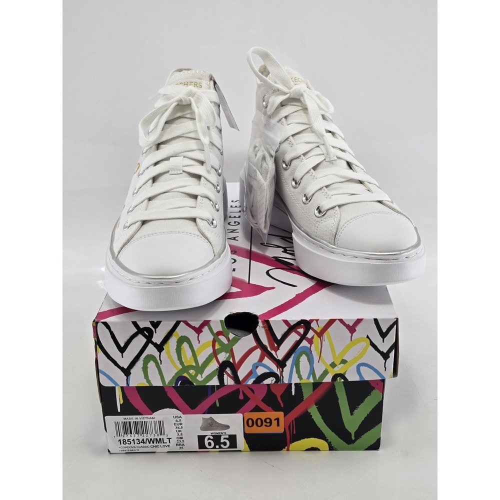 NIB Skechers Women's Cordova Classic-Chic Love - Color White/Multi - Size US 6.5